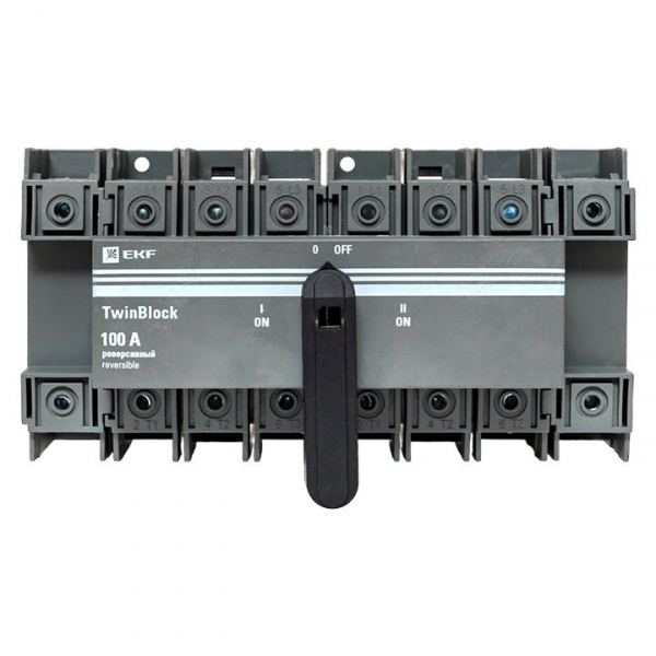 EKF PROxima Рубильник 100A 4P реверсивный c рукояткой для прямой установки TwinBlock