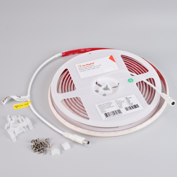 Arlight Лента герметичная RTW-PSW-A308-12mm 24V Warm2400 (14 W/m, IP67, 2835, 5m) (5 лет)