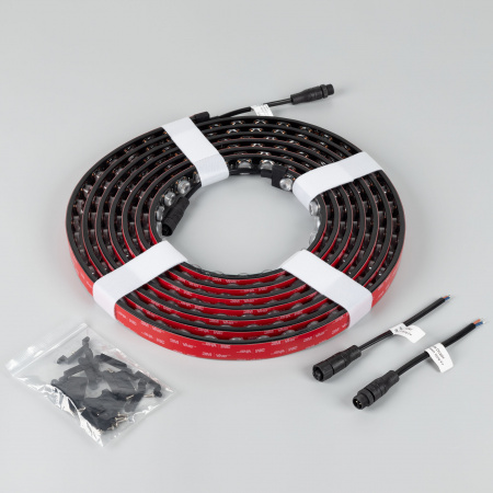 Arlight Лента герметичная FLT-PS-A42-BLACK-23mm 24V Warm2700 (21 W/m, IP67, 30deg, 5m) (-)