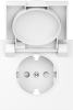 Donel Накладка для розетки Schuko с заземлением, с крышкой, 16A 250 В~, глянцевый белый, серия S08, DS45403