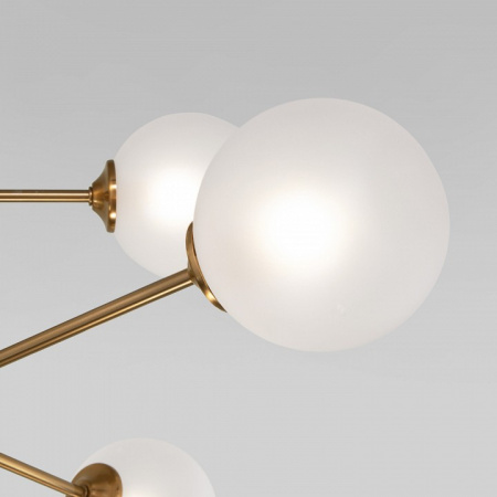 Потолочный светильник cо стеклянными плафонами 50383 латунь Eurosvet Volver