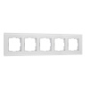 Рамка из стекла на 5 постов Senso белый soft-touch W0053101