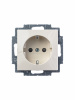 ABB BJB Basic 55 Беж Розетка с/з с защитными шторками