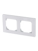 ABB NIE Zenit Стекло белое Рамка 2-я 2+2 мод