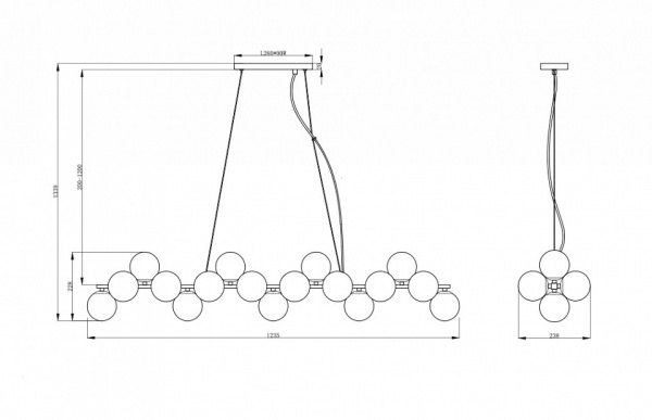 Подвесной светильник MOD547PL-25CH Maytoni Dallas