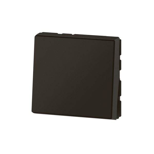Legrand Mosaic Матовый черный Кнопочный выключатель, программа, 2 модуля, 6 A