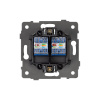 Arlight Механизм компьютерной розетки двойной SCT-MPC2-PL-GD-V (RJ-45, CAT6) (-)