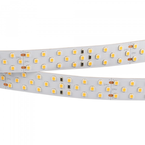 Arlight Светодиодная лента RT 2-5000 24V Warm3000 3x2 (2835, 1260 LED, LUX) (27 Вт/м, IP20)