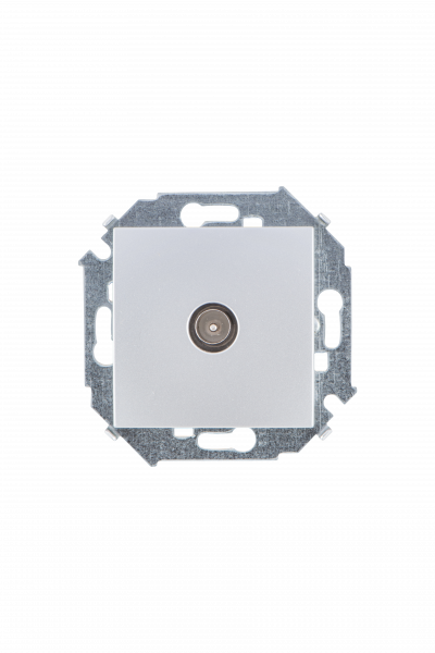 Simon 15 Алюминий Розетка TV одиночная, винт.зажим