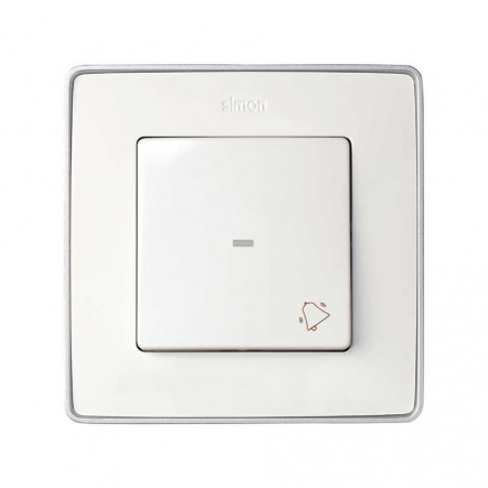 Simon 82 Detail Белая Клавиша с пиктограммой "звонок"