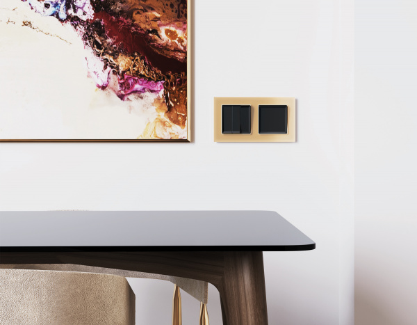 Рамка ALFA Platos (Шампань Стекло органическое) 1-ая AF330601