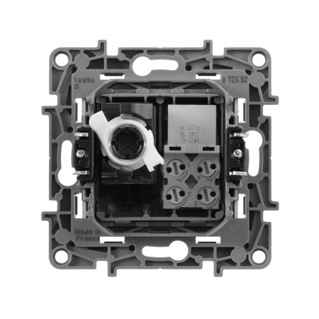 Legrand Etika Алюминий Розетка телефонная + компьютер (RJ11+RJ45) 5 категория  UTP