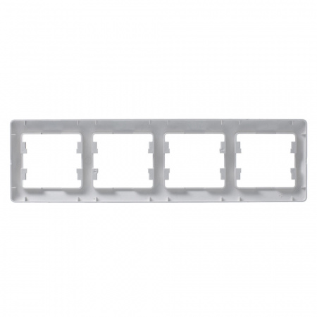 SE Glossa Алюминий Рамка 4-ая, горизонтальная