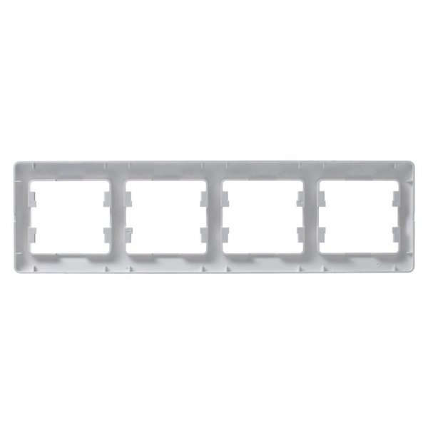 SE Glossa Алюминий Рамка 4-ая, горизонтальная