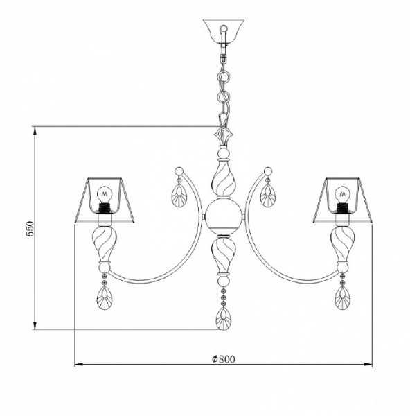 Люстра RC855-PL-06-R Maytoni Murano