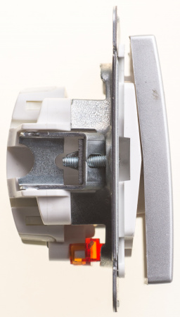 Systeme Electric Wessen 59 Матовый хром Переключатель 1-клавишный с подсветкой 10АХ