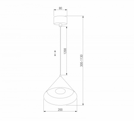 Светильник подвесной светодиодный Conus 13W 4000K золотой 50316 LED Elektrostandard Conus a069335