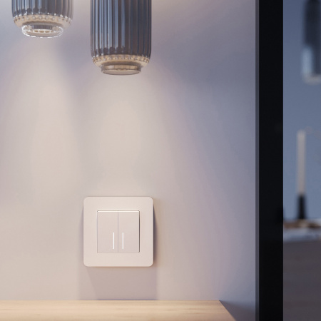 Рамка из поликарбоната на 1 пост Split белый/черный, soft-touch W0013068